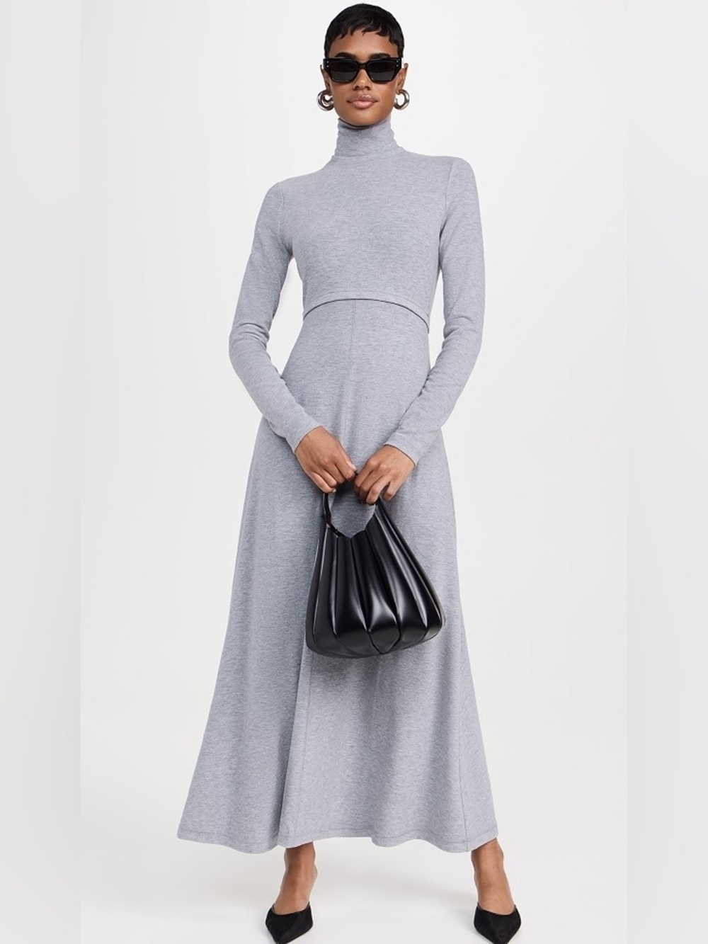 Proenza Schouler grey maxi turtleneck dress size S